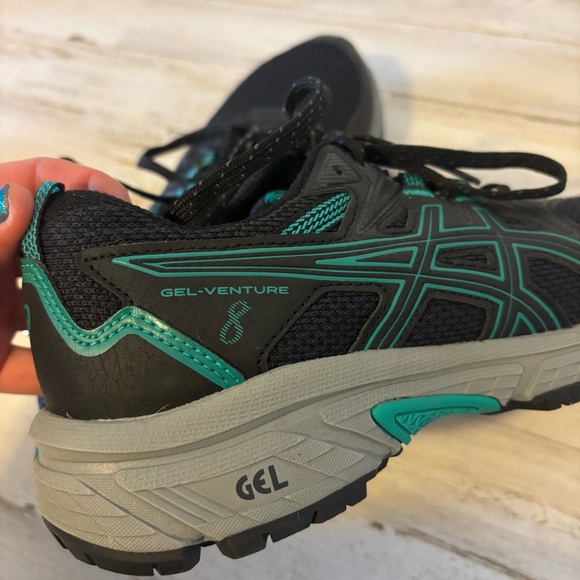 Asics Gel Venture 8 Trail Running Shoes Black/Teal Women’s Size 6 - Picture 6 of 10